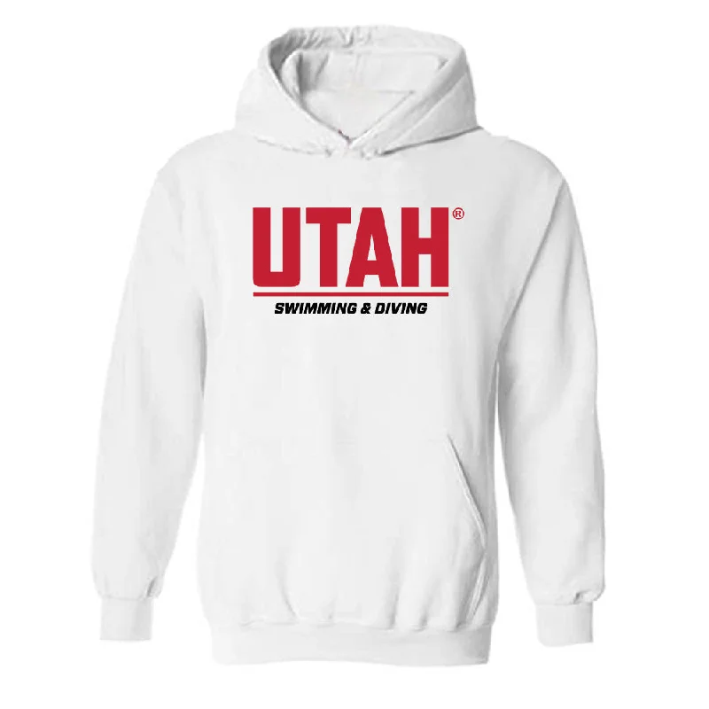 Utah - NCAA Women's Swimming & Diving : Megan Legarth - Classic Shersey Hooded Sweatshirt Hoodie with Hem Embroidery Detailed Premium Utah - NCAA Women's Swimming & Diving : Megan Legarth - Classic Shersey Hooded Sweatshirt Hoodie with Hem Embroidery Detailed Premium