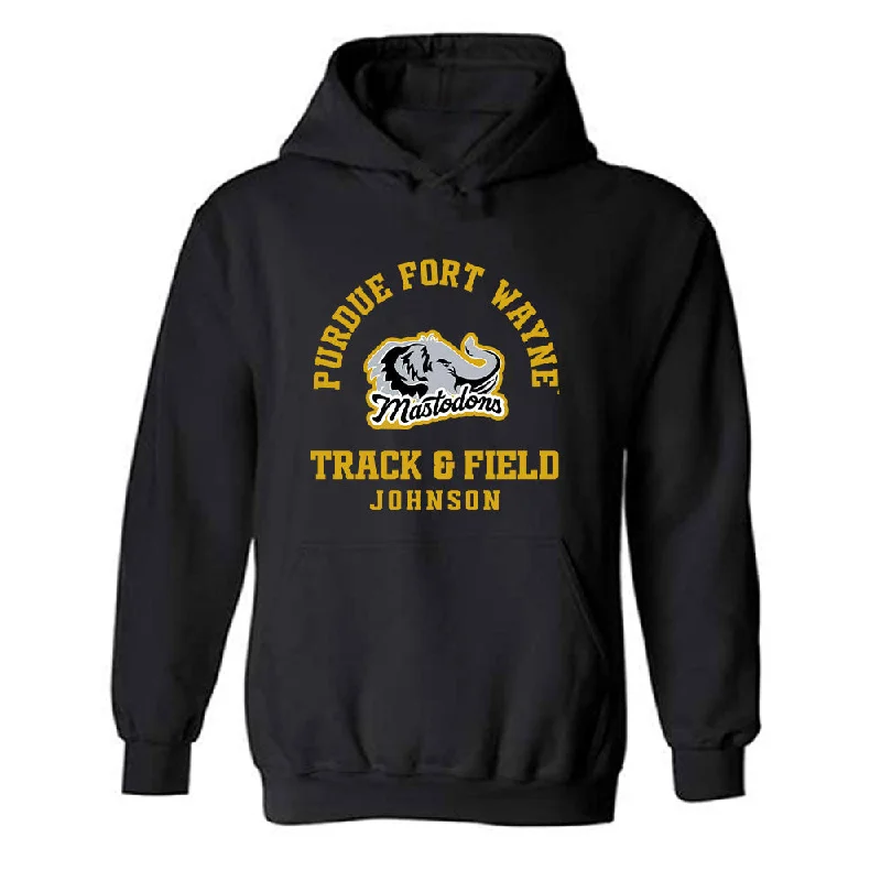 PFW - NCAA Women's Track & Field : Harmony Johnson - Classic Fashion Shersey Hooded Sweatshirt Hoodie with Metallic Shiny Futuristic