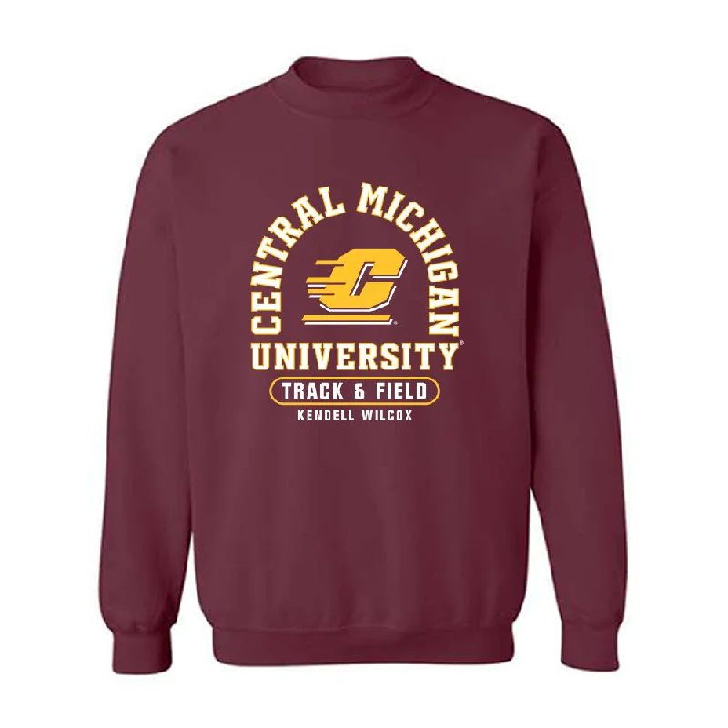 Central Michigan - NCAA Women's Track & Field : Kendell Wilcox - Classic Fashion Shersey Crewneck Sweatshirt Hoodie with Exposed Zipper Edgy Industrial Central Michigan - NCAA Women's Track & Field : Kendell Wilcox - Classic Fashion Shersey Crewneck Sweatshirt Hoodie with Exposed Zipper Edgy Industrial