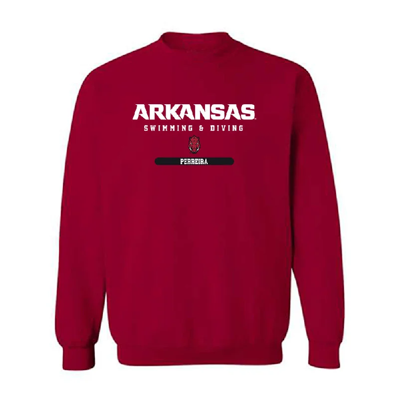Arkansas - NCAA Women's Swimming & Diving : Isabella Perreira - Classic Shersey Crewneck Sweatshirt Hoodie with Back Slit Movement Comfort Arkansas - NCAA Women's Swimming & Diving : Isabella Perreira - Classic Shersey Crewneck Sweatshirt Hoodie with Back Slit Movement Comfort