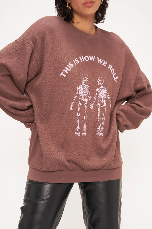 This Is How We Roll Sweatshirt Hoodie with Turtle Neck Cozy Winter