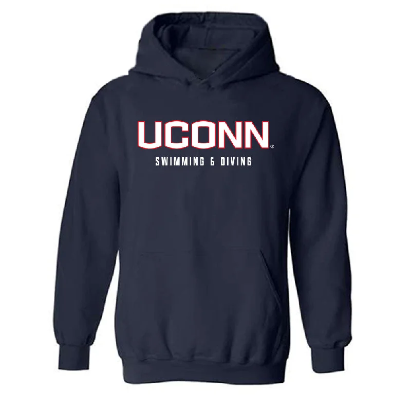 UConn - NCAA Women's Swimming & Diving : Jordyn Ricciotti - Classic Shersey Hooded Sweatshirt Hoodie with Drop Shoulder Relaxed Streetwear