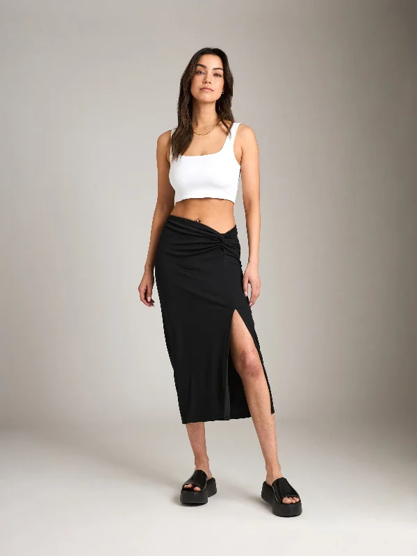 Luella Ruched Skirt chiffon skirt flowing