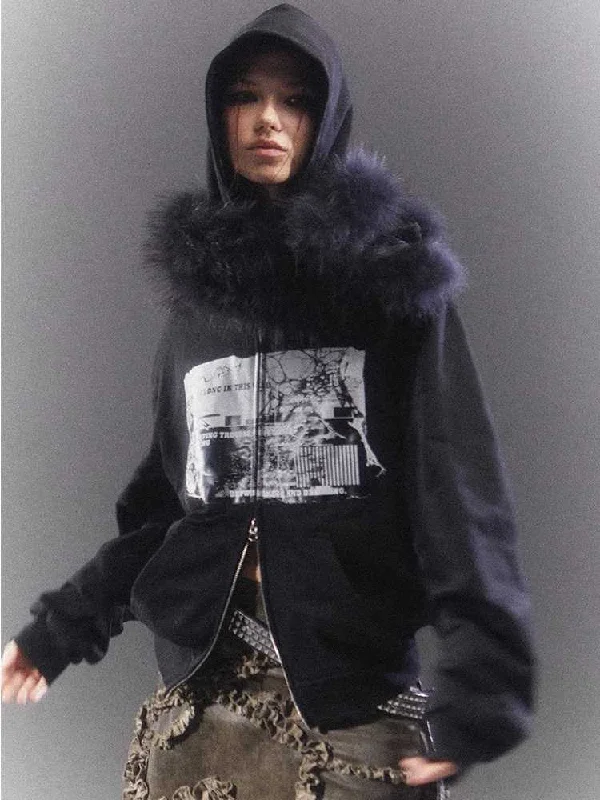 Black hooded sweatshirt【s0000010402】 Hoodie with Raw Hem Edgy Unfinished