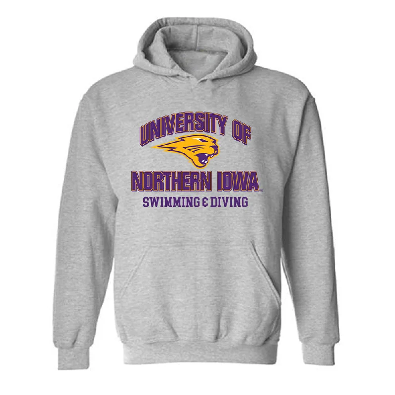 Northern Iowa - NCAA Women's Swimming & Diving : Crystal Benjamin - Classic Shersey Hooded Sweatshirt Hoodie with Strings Custom Fit Adjustable