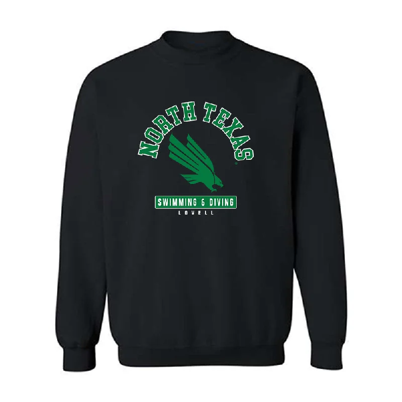 North Texas - NCAA Women's Swimming & Diving : Kayleigh Lovell - Fashion Shersey Crewneck Sweatshirt Hoodie Sweatshirt Pullover