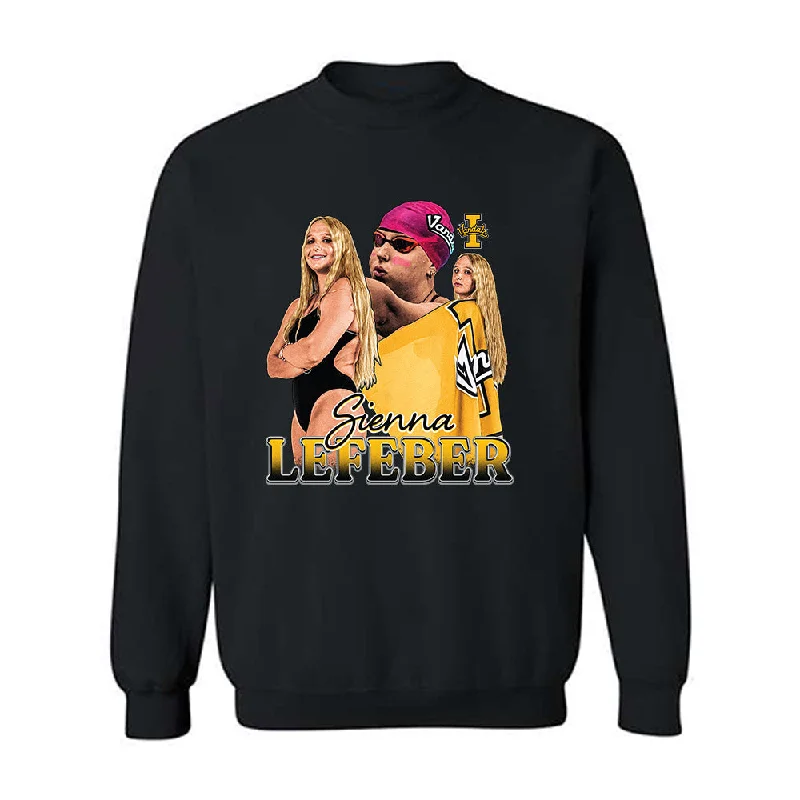 Idaho - NCAA Women's Swimming & Diving : Sienna Lefeber - Player Collage Crewneck Sweatshirt Hoodie with Stripes Bold Sporty