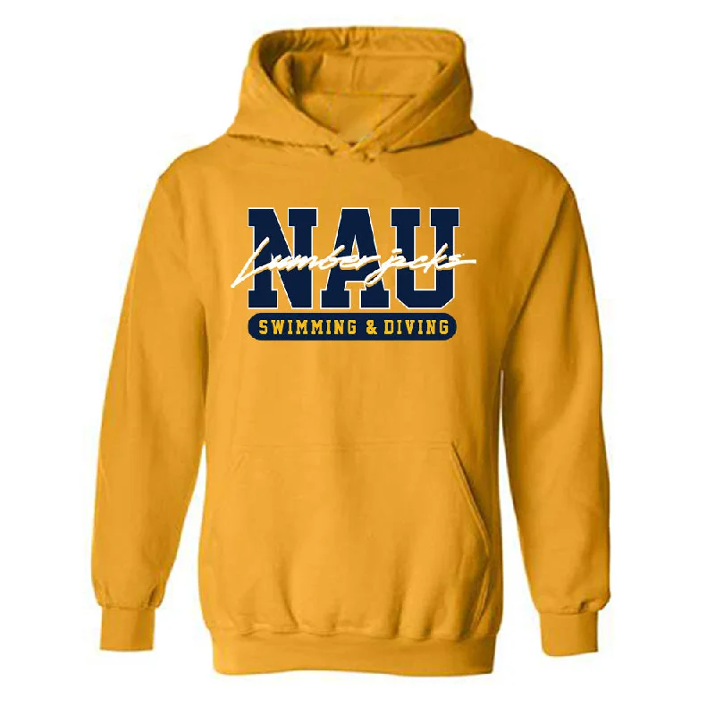 Northern Arizona - NCAA Women's Swimming & Diving : Katarina Klatt - Classic Shersey Hooded Sweatshirt Hoodie with Camouflage Military Edgy