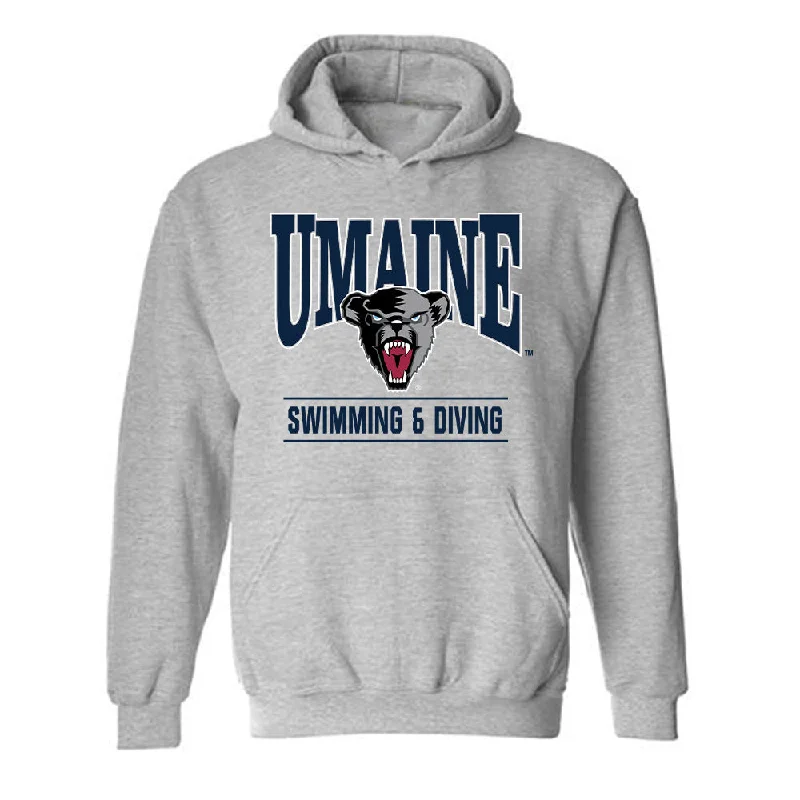 Maine - NCAA Women's Swimming & Diving : Nicki Harkins - Classic Fashion Shersey Hooded Sweatshirt Hoodie with Hem Ribbing Snug Secure