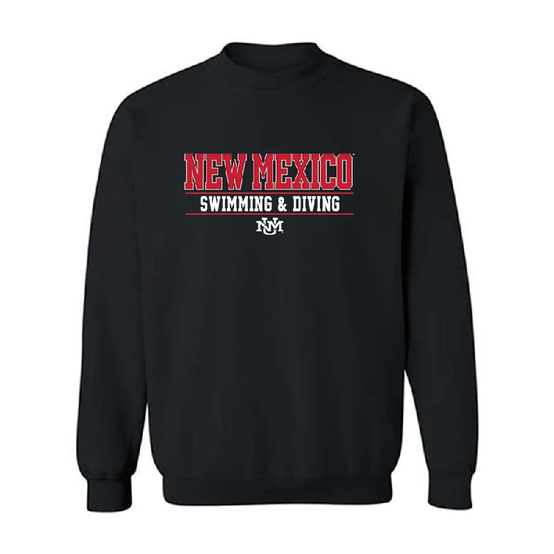 New Mexico - NCAA Women's Swimming & Diving : Ellie Broughton - Classic Shersey Crewneck Sweatshirt Hoodie with Applique Textured Unique