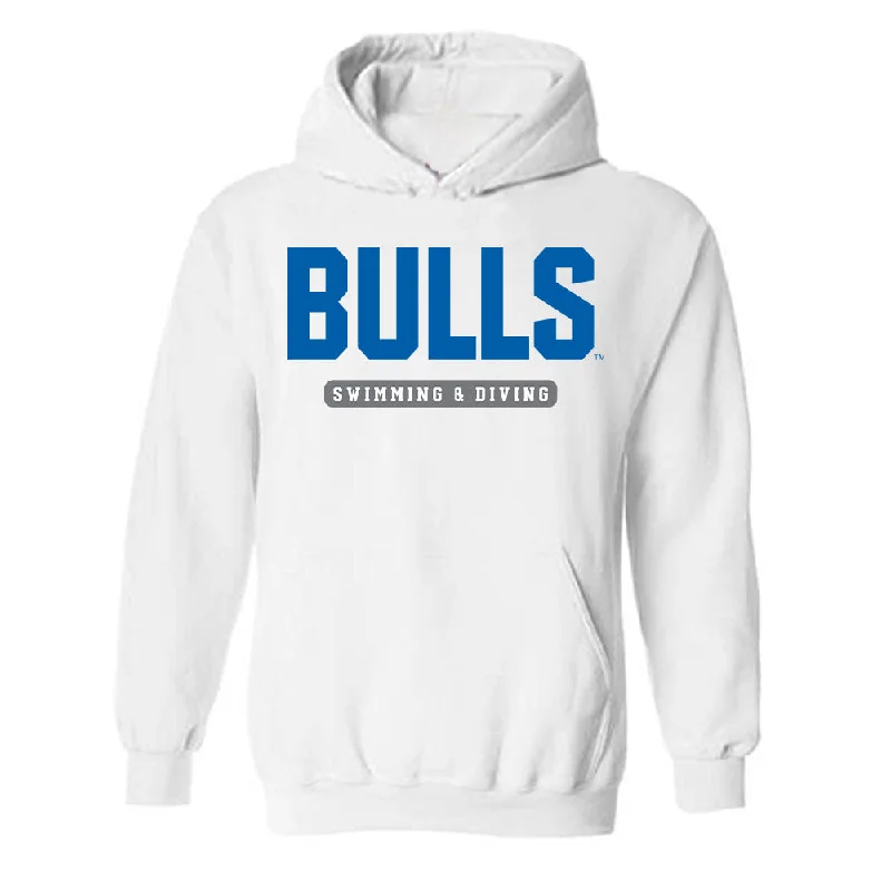 Buffalo - NCAA Women's Swimming & Diving : Marialis Kwak - Hooded Sweatshirt Hoodie with Exposed Zipper Edgy Industrial