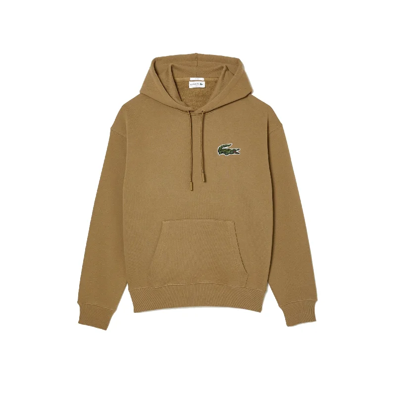 Lacoste SH6404 Unisex Hooded Sweatshirt Hoodie with High-Low Hem Asymmetrical Trendy