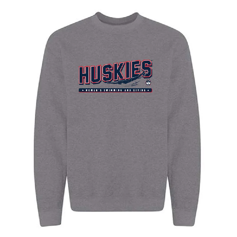 UConn - NCAA Women's Swimming & Diving : Jordyn Ricciotti - Sports Shersey Crewneck Sweatshirt Hoodie with Cuffed Sleeves Snug Secure