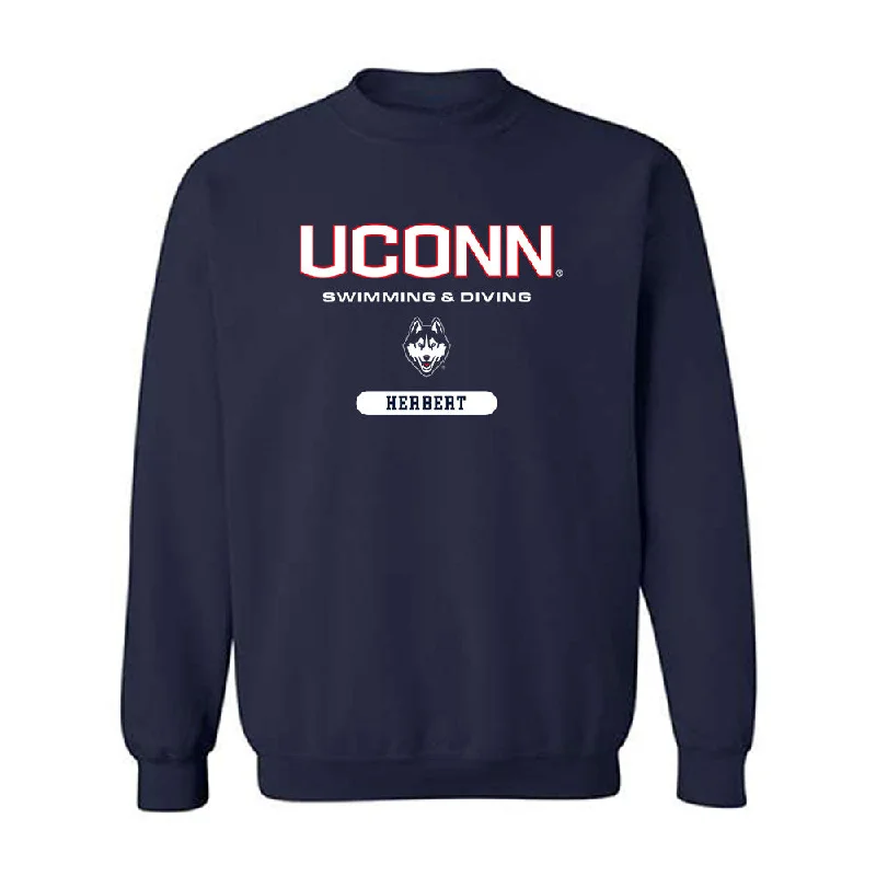 UConn - NCAA Women's Swimming & Diving : Olivia Herbert - Classic Shersey Crewneck Sweatshirt Hoodie with Hem Ribbing Snug Secure