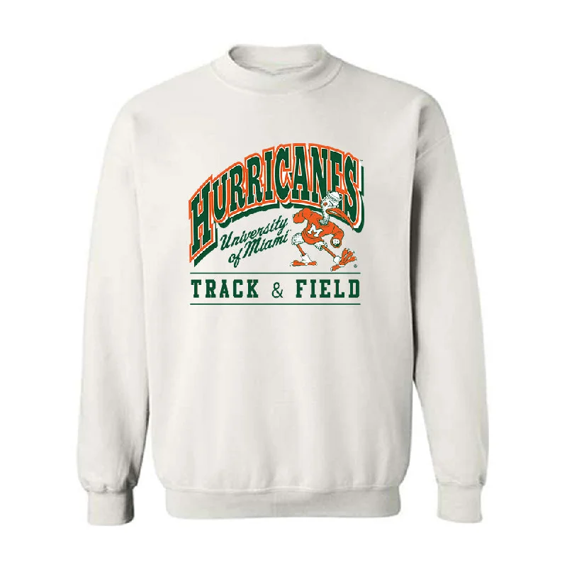 Miami - NCAA Women's Track & Field : Brittney Jennings - Classic Shersey Crewneck Sweatshirt Hoodie with Elastic Waist Stretchable Comfortable Miami - NCAA Women's Track & Field : Brittney Jennings - Classic Shersey Crewneck Sweatshirt Hoodie with Elastic Waist Stretchable Comfortable
