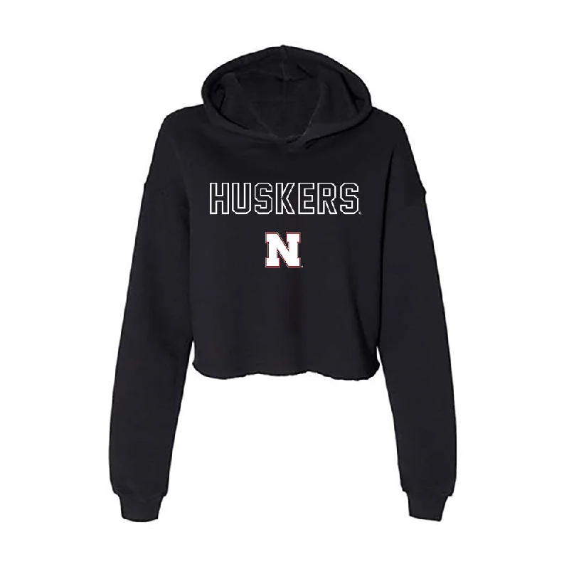 Nebraska - NCAA Women's Swimming & Diving : JoJo Randby - Women's Crop Fleece Hoodie Hoodie with Emblem Brand Identity