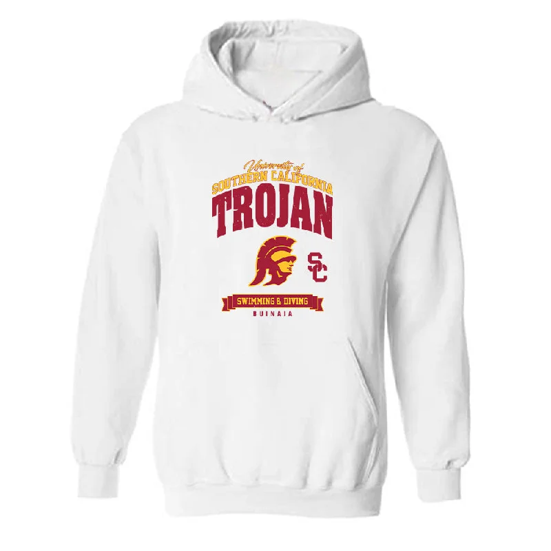 USC - NCAA Women's Swimming & Diving : Vasilissa Buinaia - Classic Fashion Shersey Hooded Sweatshirt Hoodie with Gradient Ombre Colorful