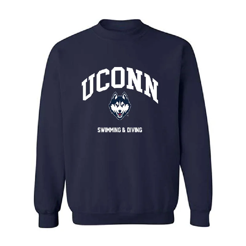UConn - NCAA Women's Swimming & Diving : Jordyn Ricciotti - Classic Shersey Crewneck Sweatshirt Hoodie with Elastic Cuffs Stretchable Comfortable