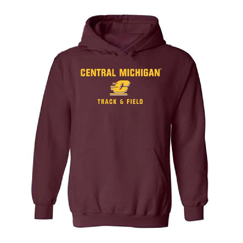 Central Michigan - NCAA Women's Track & Field : Kendell Wilcox - Classic Shersey Hooded Sweatshirt Hoodie with Drawstring Waist Adjustable Fitted Central Michigan - NCAA Women's Track & Field : Kendell Wilcox - Classic Shersey Hooded Sweatshirt Hoodie with Drawstring Waist Adjustable Fitted