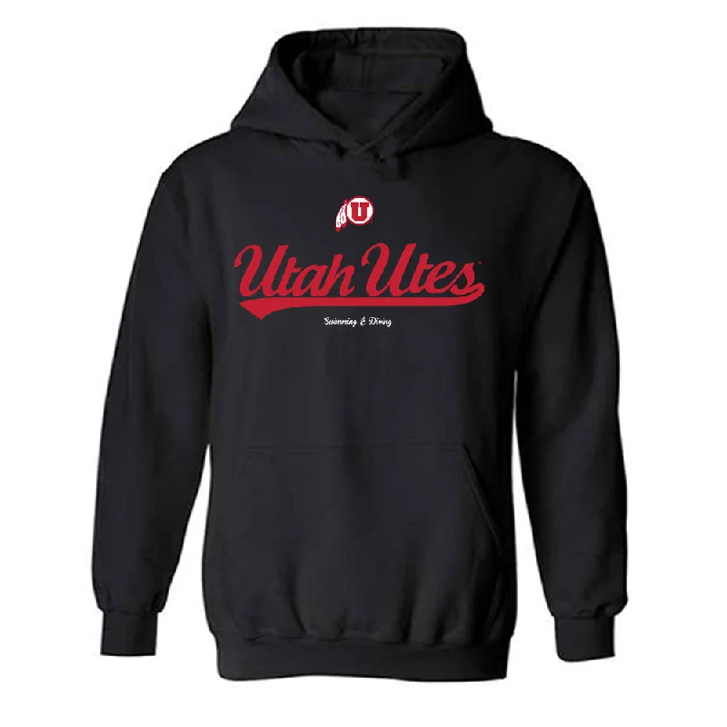 Utah - NCAA Women's Swimming & Diving : Megan Legarth - Classic Shersey Hooded Sweatshirt Hoodie with Hem Ribbing Snug Secure
