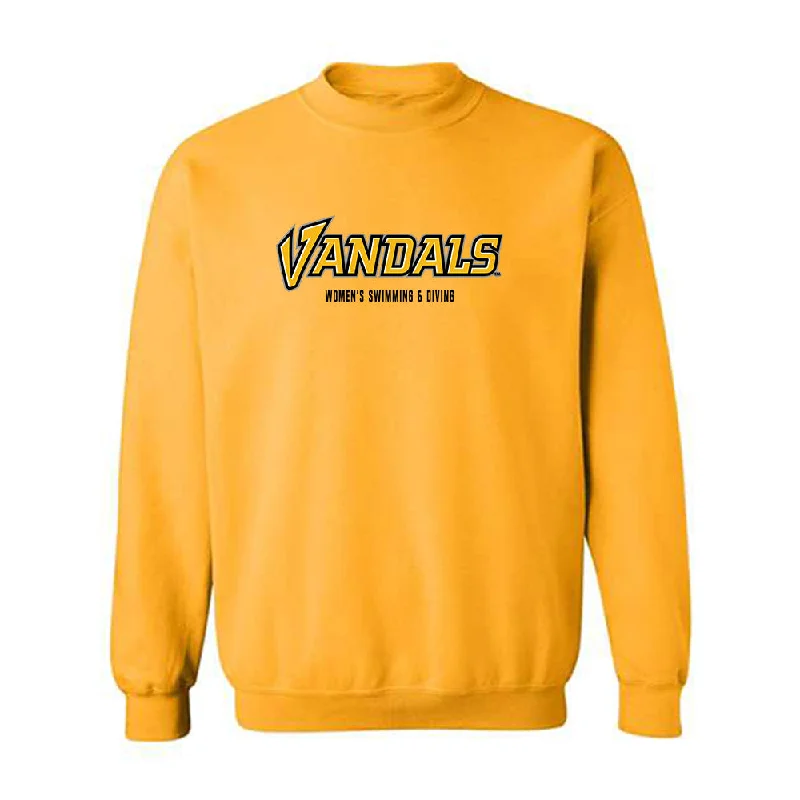 Idaho - NCAA Women's Swimming & Diving : Kaitlyn Hafer - Crewneck Sweatshirt Hoodie with Metallic Shiny Futuristic Idaho - NCAA Women's Swimming & Diving : Kaitlyn Hafer - Crewneck Sweatshirt Hoodie with Metallic Shiny Futuristic