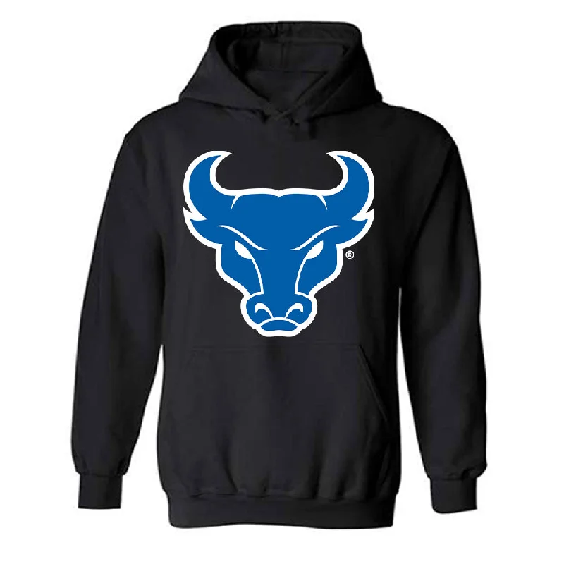Buffalo - NCAA Women's Swimming & Diving : Marialis Kwak - Hooded Sweatshirt Hoodie with High-Low Hem Asymmetrical Trendy