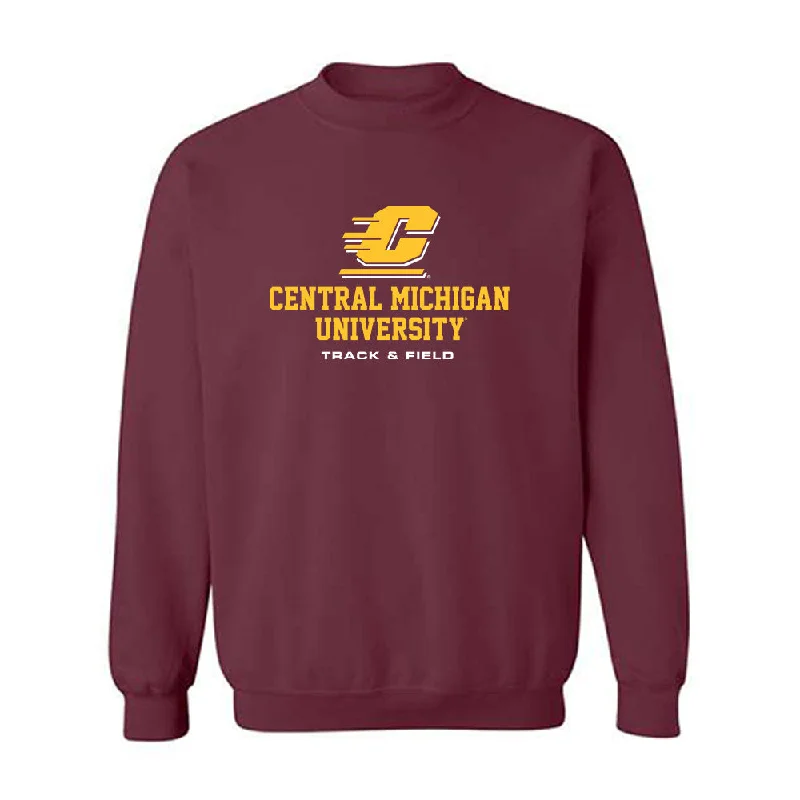 Central Michigan - NCAA Women's Track & Field : Kendell Wilcox - Classic Shersey Crewneck Sweatshirt Hoodie with Hem Raw Edge Edgy Unfinished Central Michigan - NCAA Women's Track & Field : Kendell Wilcox - Classic Shersey Crewneck Sweatshirt Hoodie with Hem Raw Edge Edgy Unfinished