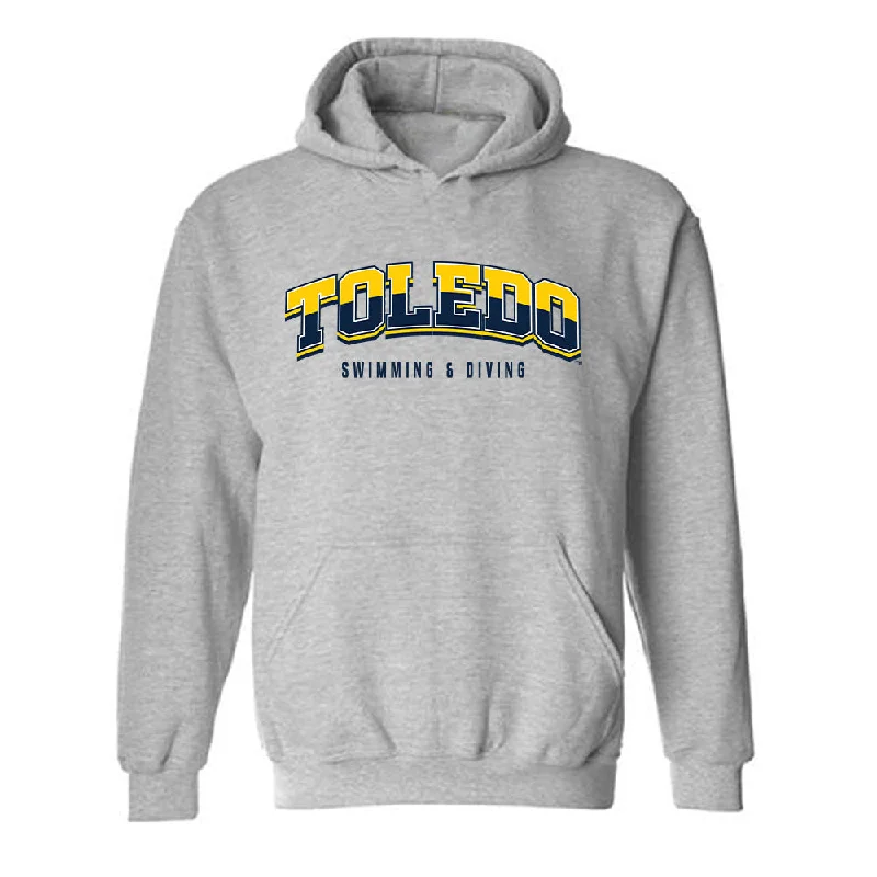 Toledo - NCAA Women's Swimming & Diving : Janne Slegers - Hooded Sweatshirt Hoodie with Hem Raw Edge Edgy Unfinished