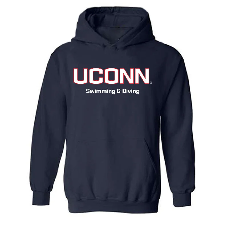UConn - NCAA Women's Swimming & Diving : Olivia Herbert - Classic Shersey Hooded Sweatshirt Hoodie with Front Slit Layering Stylish