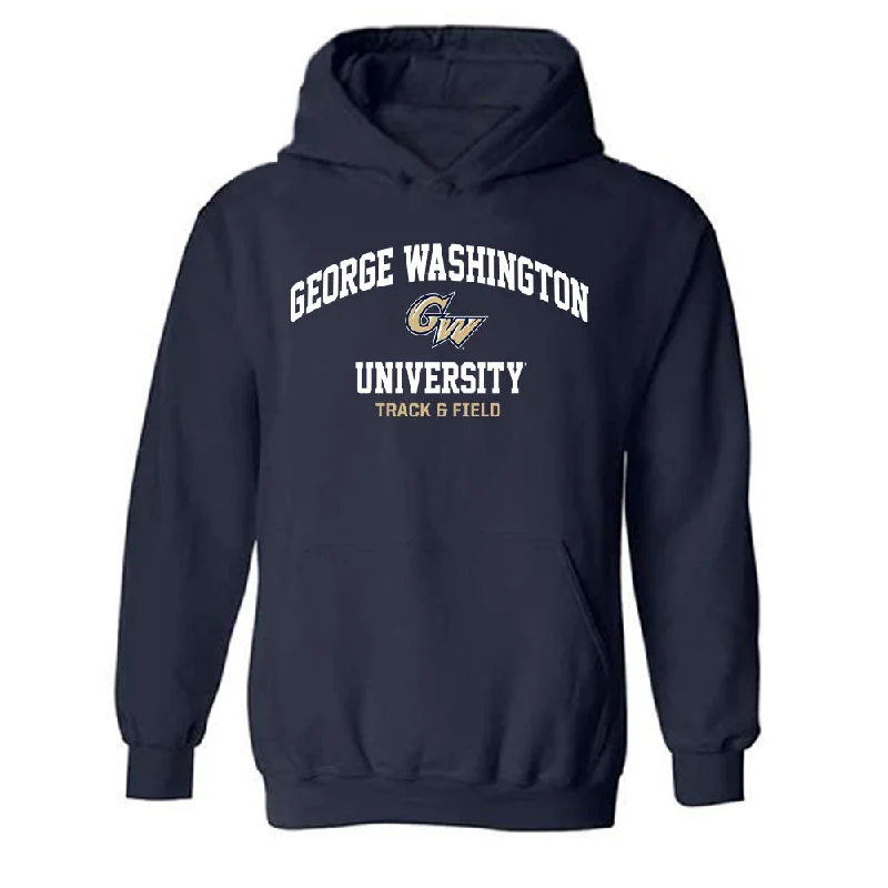 GWU - NCAA Women's Track & Field : Alana Moore - Classic Fashion Shersey Hooded Sweatshirt Hoodie with Set-In Sleeves Structured Classic GWU - NCAA Women's Track & Field : Alana Moore - Classic Fashion Shersey Hooded Sweatshirt Hoodie with Set-In Sleeves Structured Classic