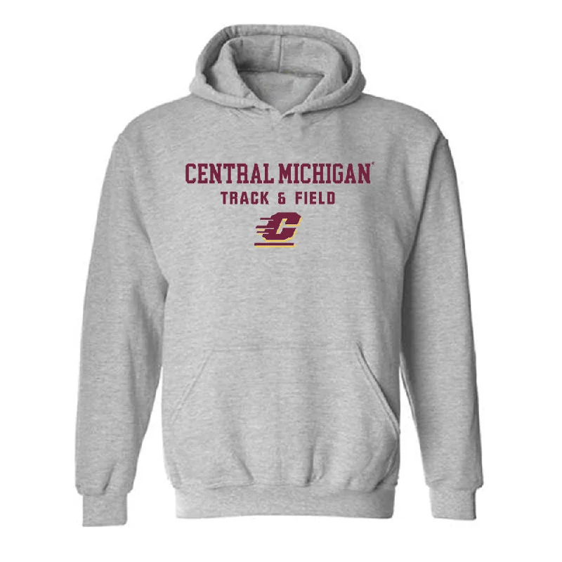 Central Michigan - NCAA Women's Track & Field : Kendell Wilcox - Classic Shersey Hooded Sweatshirt Hoodie with Belted Waist Structured Tailored Central Michigan - NCAA Women's Track & Field : Kendell Wilcox - Classic Shersey Hooded Sweatshirt Hoodie with Belted Waist Structured Tailored