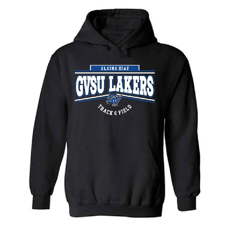 Grand Valley - NCAA Women's Track & Field (Indoor) : Alaina Diaz - Hooded Sweatshirt Fashion Shersey Hoodie with Rolled Sleeves Casual Relaxed Grand Valley - NCAA Women's Track & Field (Indoor) : Alaina Diaz - Hooded Sweatshirt Fashion Shersey Hoodie with Rolled Sleeves Casual Relaxed