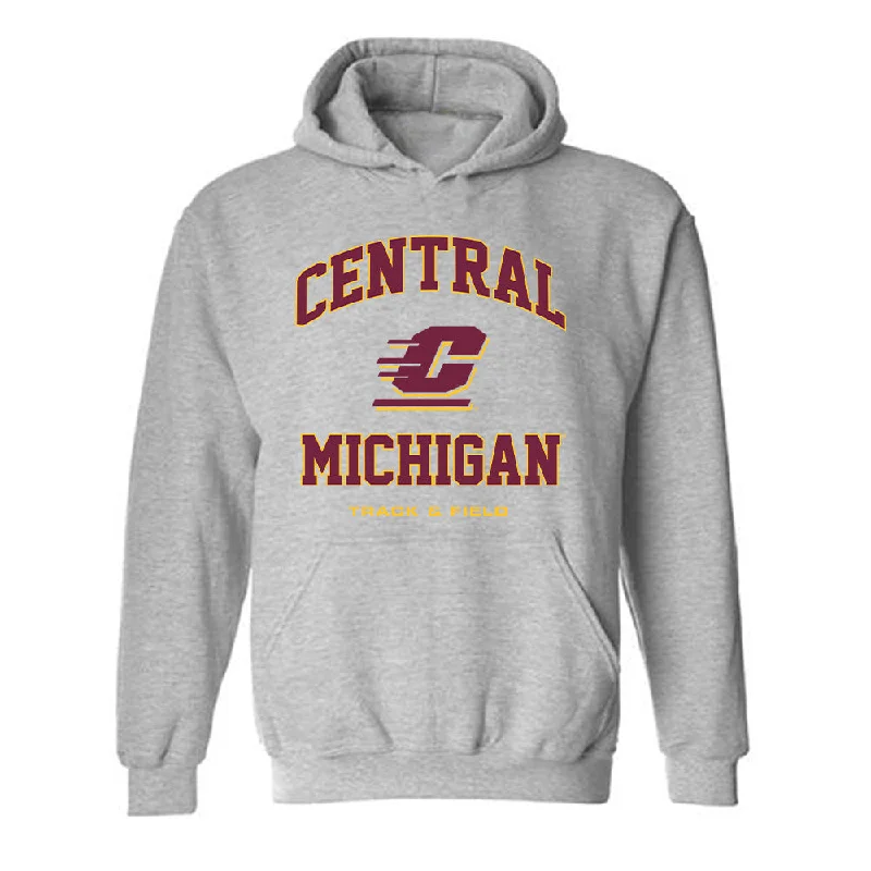 Central Michigan - NCAA Women's Track & Field : Kendell Wilcox - Classic Shersey Hooded Sweatshirt Hoodie with Hem Detail Decorative Unique