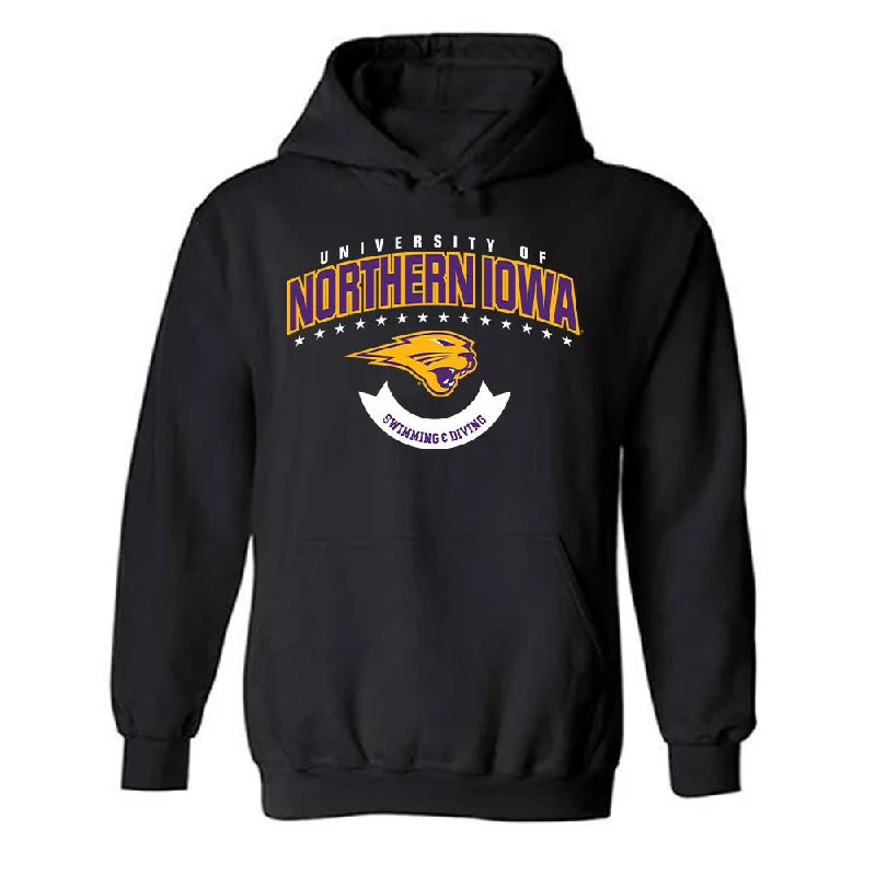 Northern Iowa - NCAA Women's Swimming & Diving : Crystal Benjamin - Classic Shersey Hooded Sweatshirt Hoodie with Pastel Soft Subtle