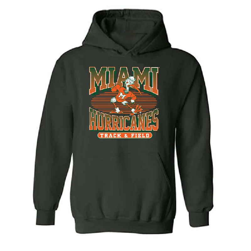 Miami - NCAA Women's Track & Field : Brittney Jennings - Classic Shersey Hooded Sweatshirt Hoodie with Toggle Buttons Decorative Unique Miami - NCAA Women's Track & Field : Brittney Jennings - Classic Shersey Hooded Sweatshirt Hoodie with Toggle Buttons Decorative Unique