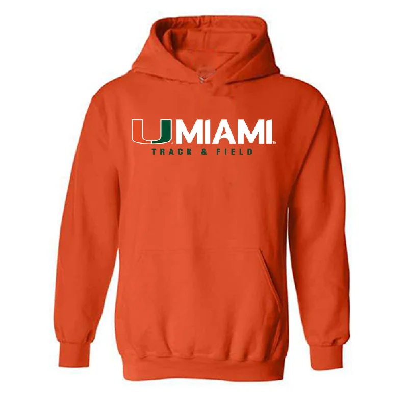 Miami - NCAA Women's Track & Field : Brittney Jennings - Classic Shersey Hooded Sweatshirt Hoodie with Crew Neck Simple Timeless Miami - NCAA Women's Track & Field : Brittney Jennings - Classic Shersey Hooded Sweatshirt Hoodie with Crew Neck Simple Timeless