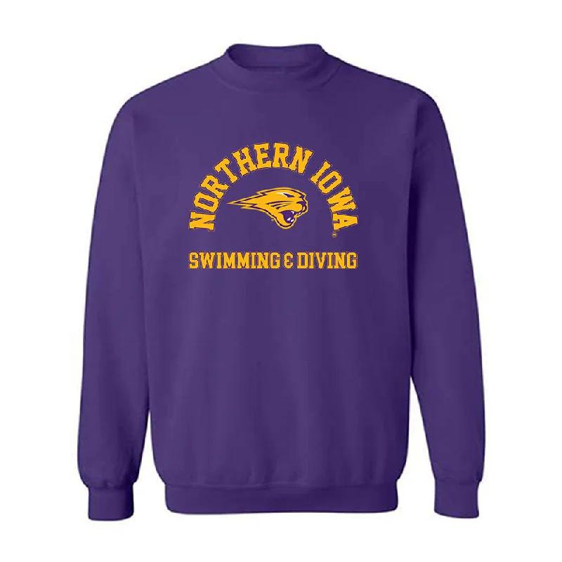 Northern Iowa - NCAA Women's Swimming & Diving : Crystal Benjamin - Classic Shersey Crewneck Sweatshirt Hoodie with Zipper Versatile Modern