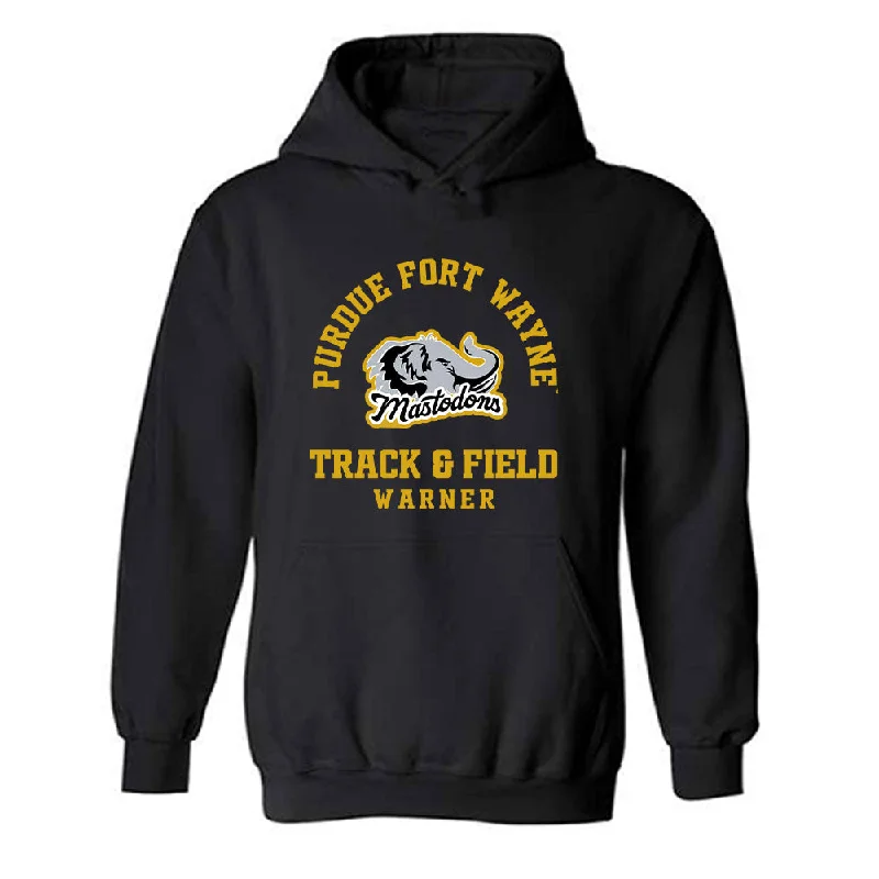PFW - NCAA Women's Track & Field : Scout Warner - Classic Fashion Shersey Hooded Sweatshirt Hoodie with Frayed Bohemian Relaxed