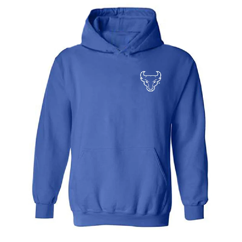 Buffalo - NCAA Women's Swimming & Diving : Marialis Kwak - Hooded Sweatshirt Hoodie with Slit Hem Functional Movement