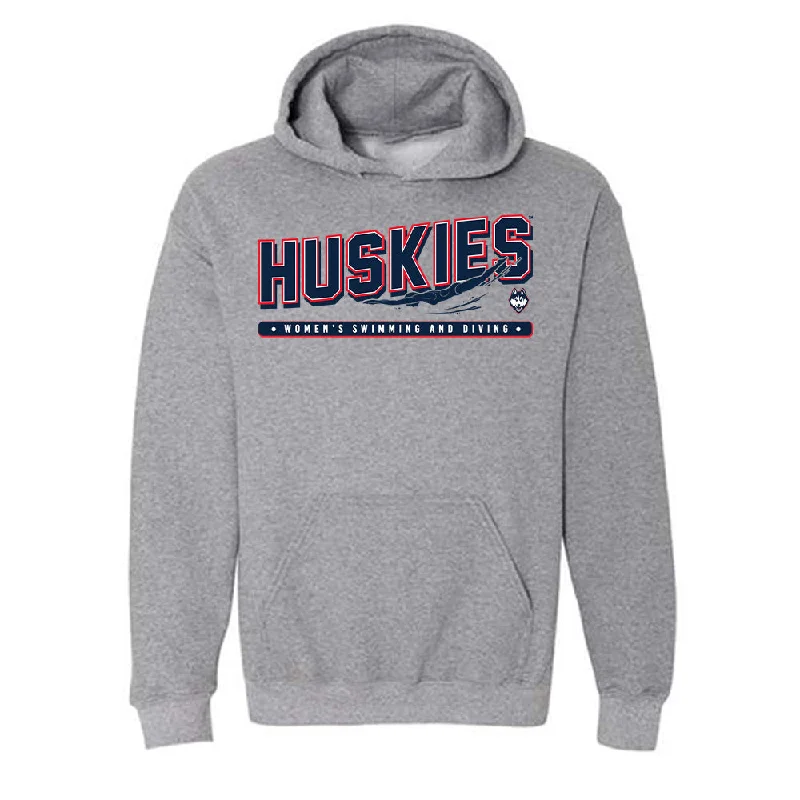 UConn - NCAA Women's Swimming & Diving : Jordyn Ricciotti - Sports Shersey Hooded Sweatshirt Hoodie with Puffed Sleeves Voluminous Trendy