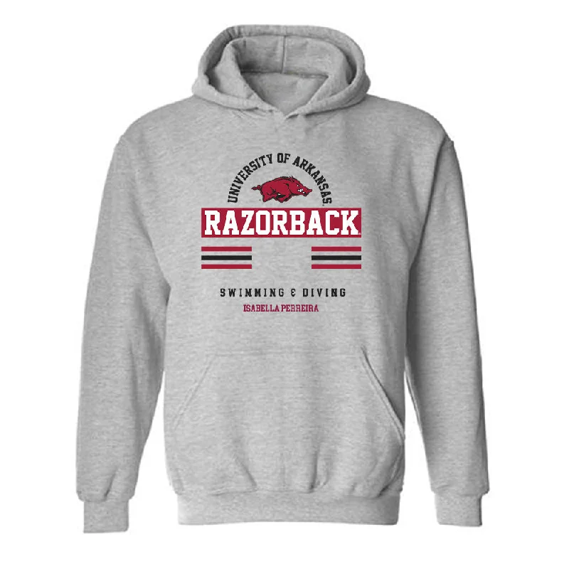 Arkansas - NCAA Women's Swimming & Diving : Isabella Perreira - Classic Fashion Shersey Hooded Sweatshirt Hoodie with Tied Waist Feminine Flattering Arkansas - NCAA Women's Swimming & Diving : Isabella Perreira - Classic Fashion Shersey Hooded Sweatshirt Hoodie with Tied Waist Feminine Flattering