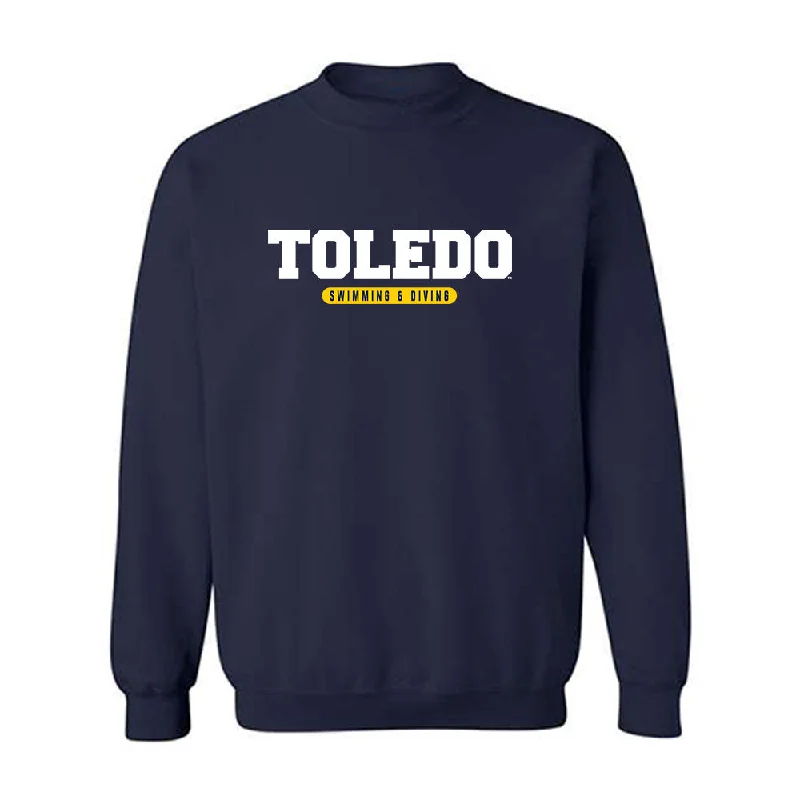 Toledo - NCAA Women's Swimming & Diving : Janne Slegers - Crewneck Sweatshirt Hoodie with Hem Frayed Vintage Worn