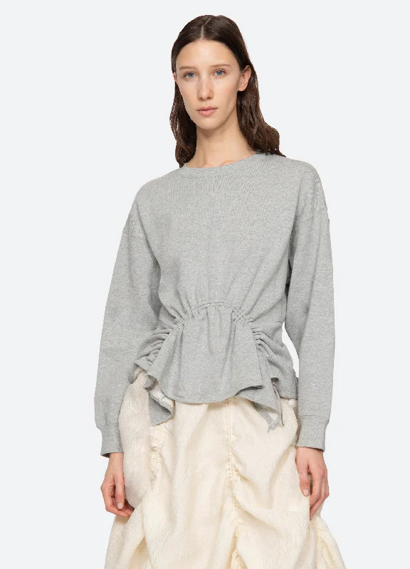 Elegi Sweatshirt Hoodie with Ribbed Cuffs Snug Fit Comfort