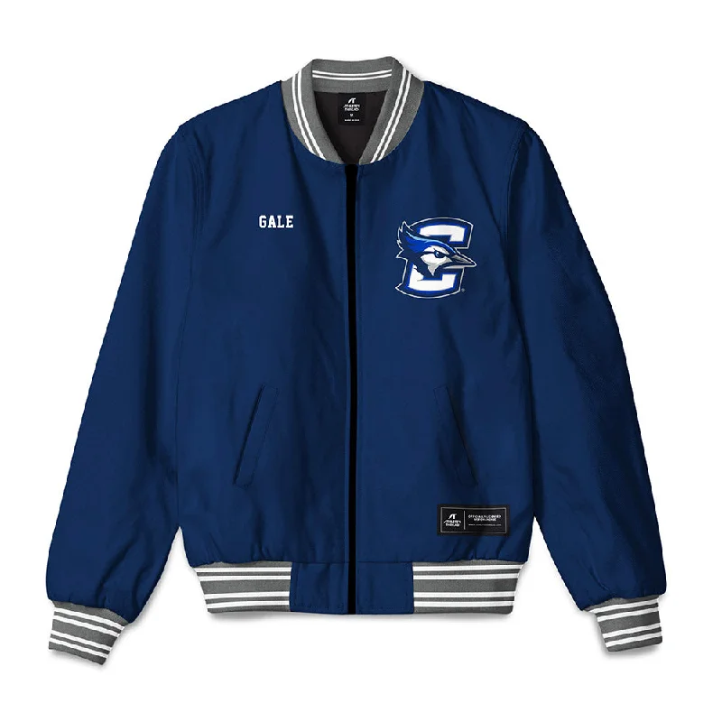 Creighton - NCAA Women's Rowing : Jaimie Gale - Bomber Jacket Cotton Jacket Linen Jacket Terry Jacket Creighton - NCAA Women's Rowing : Jaimie Gale - Bomber Jacket Cotton Jacket Linen Jacket Terry Jacket