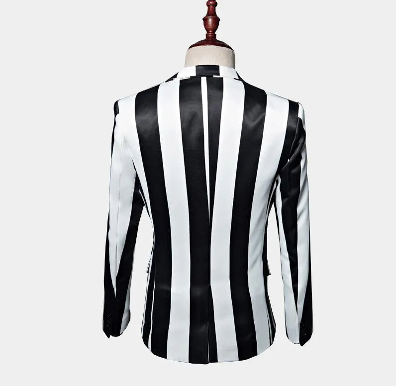 black and white striped blazer 3 pieces mens suits custom made wedding tuxedos jacket pants vest Plaid Jacket Tartan Jacket Houndstooth Jacket black and white striped blazer 3 pieces mens suits custom made wedding tuxedos jacket pants vest Plaid Jacket Tartan Jacket Houndstooth Jacket