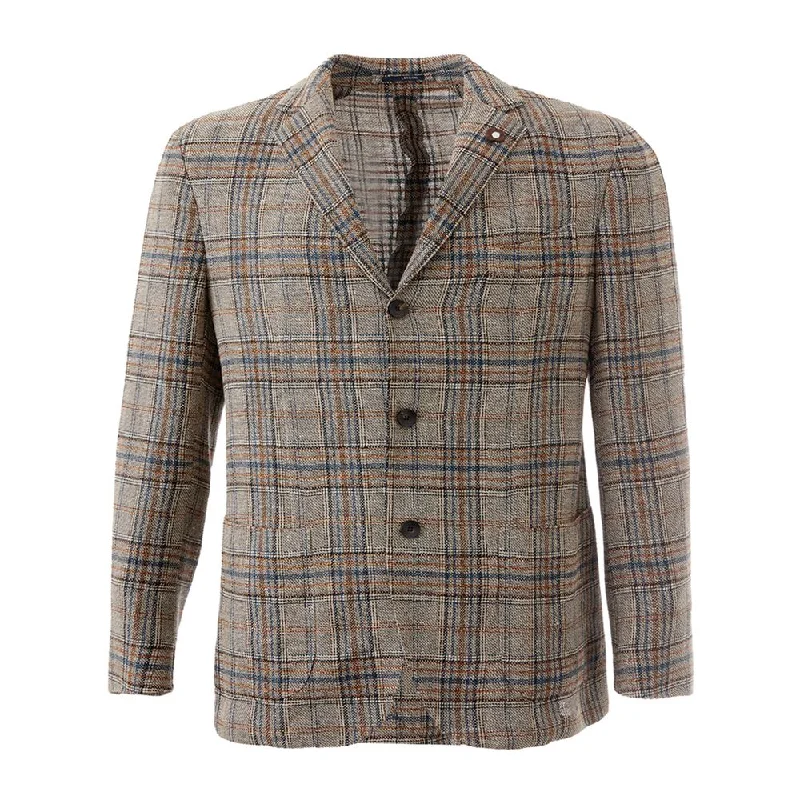 Lardini Elegant Multicolor Linen Jacket Striped Jacket Polka Dot Jacket Floral Jacket Lardini Elegant Multicolor Linen Jacket Striped Jacket Polka Dot Jacket Floral Jacket