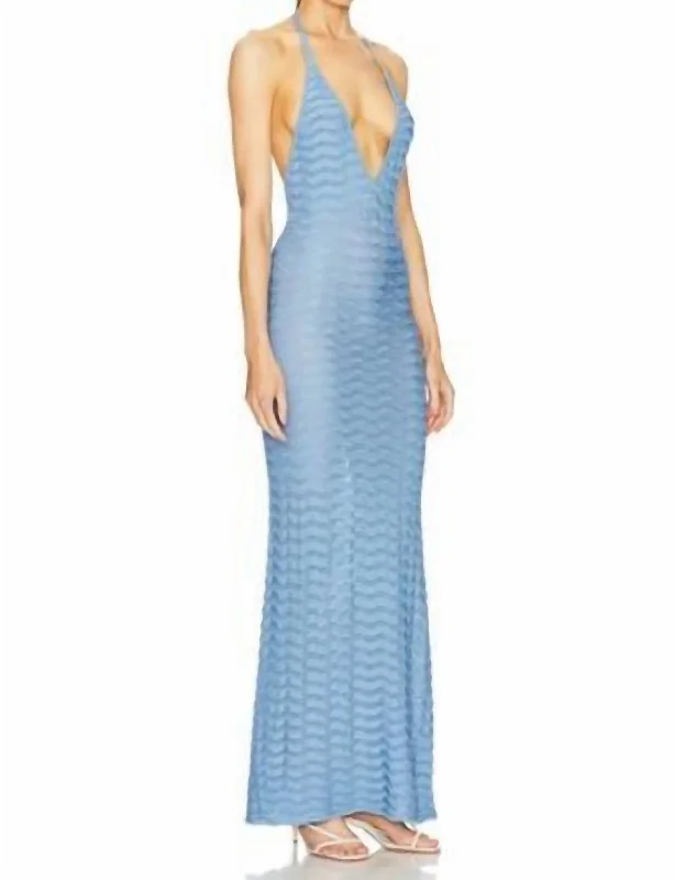 Yael Knit Dress In Cornflower