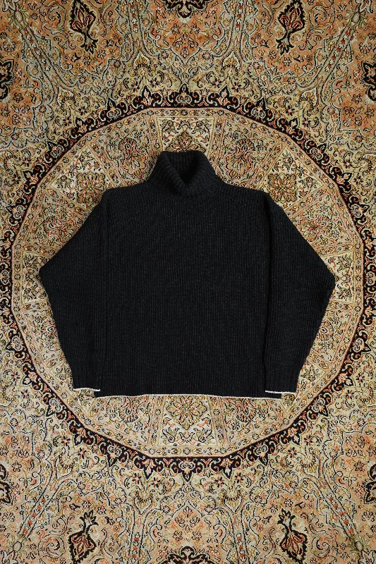 UNIFORME ROLL NECK WOOL & CASHMERE SWEATER (ANTHRACITE GREY) Fleece Sweater Nylon Polyester UNIFORME ROLL NECK WOOL & CASHMERE SWEATER (ANTHRACITE GREY) Fleece Sweater Nylon Polyester