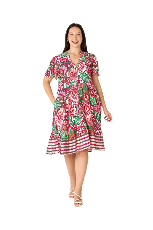 Connor Dress Red Print