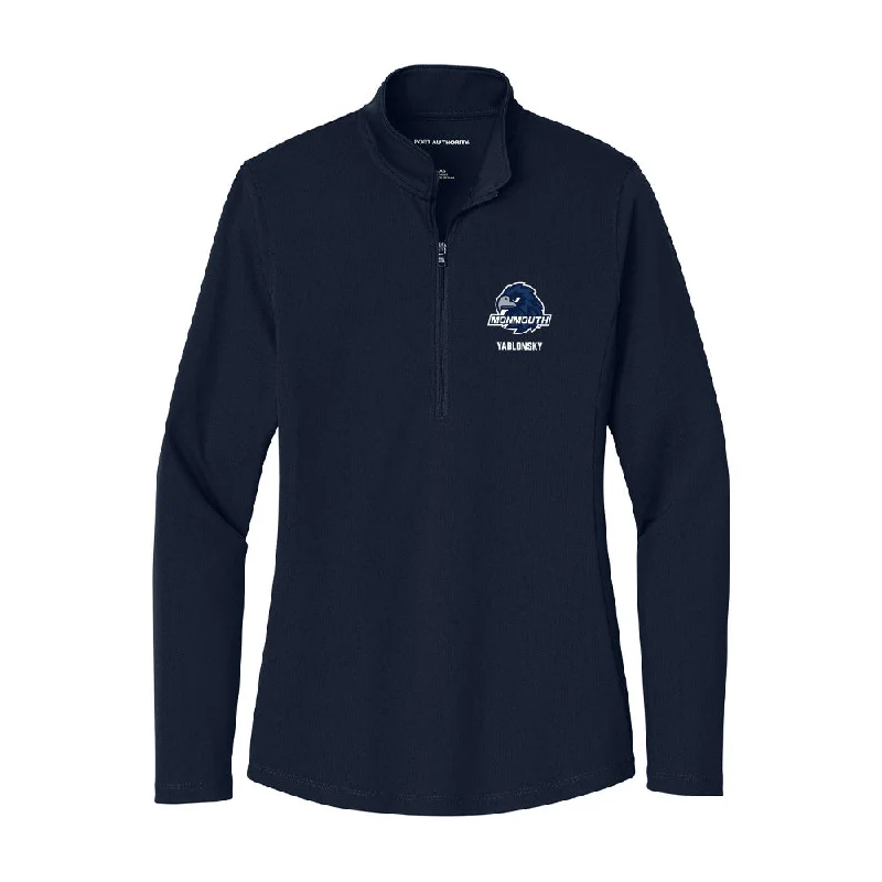 Monmouth - NCAA Women's Rowing : Keira Yablonsky - Women's Lightweight Quarter Zip Jacket Faux Fur Jacket Real Fur Jacket Shearling Jacket Monmouth - NCAA Women's Rowing : Keira Yablonsky - Women's Lightweight Quarter Zip Jacket Faux Fur Jacket Real Fur Jacket Shearling Jacket